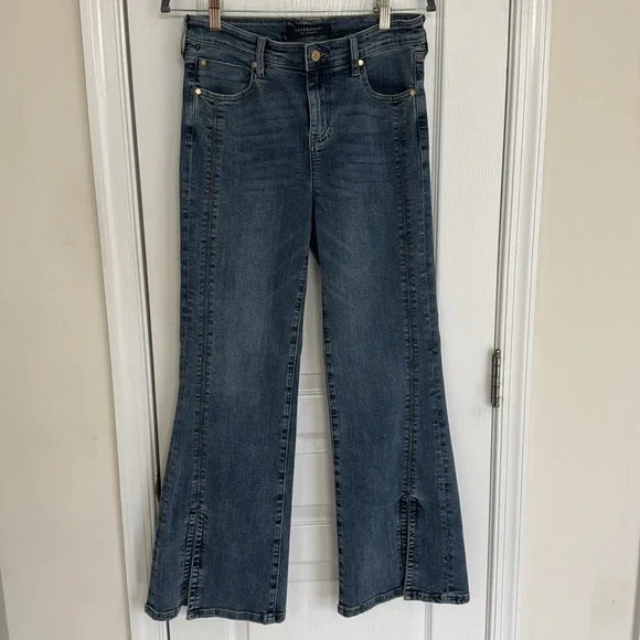 Liverpool Hannah Flare Seamed Front Slit Jeans - Picture 4 of 9